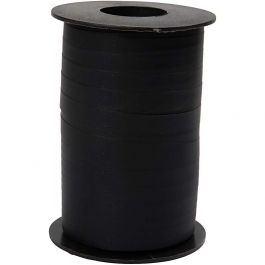 Curling Ribbon, black, W: 10 mm, matt, 250 m/ 1 roll [HOB-20033]