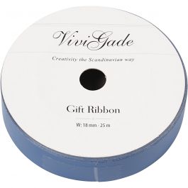 Curling Ribbon, blue, W: 18 mm, matt, 25 m/ 1 roll [HOB-20039]