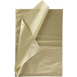 Tissue paper, gold, 50x70 cm, 14 g, 6 sheet/ 1 pack [HOB-200891]