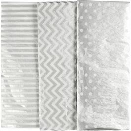 Tissue Paper, silver, 50x70 cm, 17 g, 6 sheet/ 1 pack [HOB-200893]