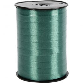 Curling Ribbon, dark green, W: 10 mm, glossy, 250 m/ 1 roll [HOB-20211]