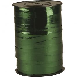 Curling Ribbon, metallic green, W: 10 mm, glossy, 250 m/ 1 roll [HOB-20224]