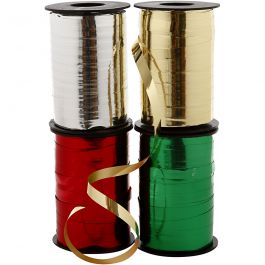 Curling Ribbon, W: 10 mm, glossy, 4x250 m/ 1 pack [HOB-20225]