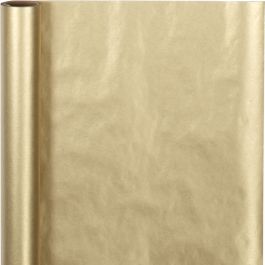 Wrapping Paper, gold, W: 50 cm, 60 g, 5 m/ 1 roll [HOB-20266]