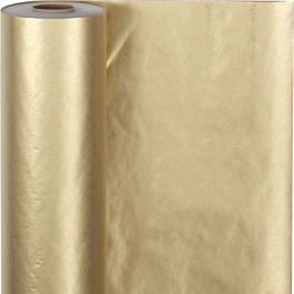 Wrapping Paper, gold, W: 50 cm, 60 g, 100 m/ 1 roll [HOB-20282]