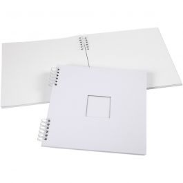 Spiral Bound Scrapbook, white, size 30,5x30,5 cm, 250 g, 1 pc [HOB-20447]