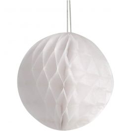 Honeycomb Ornaments, white, D 8 cm, 10 pc/ 1 pack [HOB-20463]
