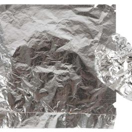Imitation Metal Leaf, silver, 0,625 m2, 16x16 cm, 25 sheet/ 1 pack [HOB-20483]