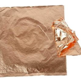 Imitation Metal Leaf, copper, 0,625 m2, 16x16 cm, 25 sheet/ 1 pack [HOB-20485]