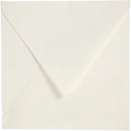 Envelopes, off-white, envelope size 16x16 cm, 120 g, 50 pc/ 1 pack [HOB-20527]