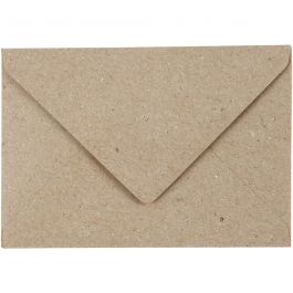 Recycled envelope, beige, envelope size 7,8x11,5 cm, 120 g, 50 pc/ 1 pack [HOB-20531]