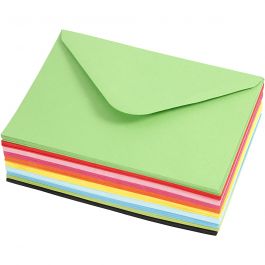 Coloured Envelopes, envelope size 11,5x16 cm, 80 g, 10x10 pc/ 1 pack [HOB-20620]