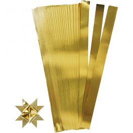 Paper Star Strips, gold, L: 73 cm, D 11,5 cm, W: 25 mm, 100 strips/ 1 pack [HOB-20724]