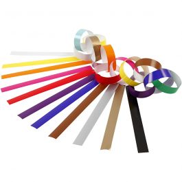 Paper Chains, assorted colours, L: 16 cm, W: 15 mm, 400 pc/ 1 pack [HOB-20781]