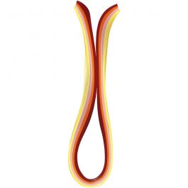 Quilling Paper Strips, orange, pink, red, yellow, L: 78 cm, W: 5 mm, 120 g, 100 pc/ 1 pack [HOB-20795]