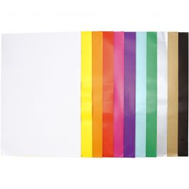 Glazed Paper, assorted colours, 32x48 cm, 80 g, 11x25 sheet/ 1 pack [HOB-20852]