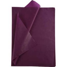 Tissue Paper, sheet 50x70 cm,  14 g, burgundy, 25sheets [HOB20865]