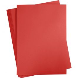 Card, red, A2, 420x600 mm, 180 g, 100 sheet/ 1 pack [HOB-21314]