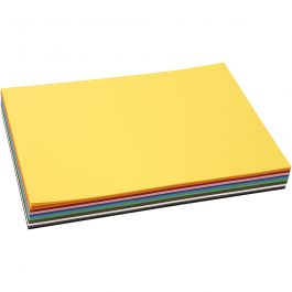 Coloured Card, assorted colours, A4, 210x297 mm, 180 g, 12x10 sheet/ 1 pack [HOB-214270]