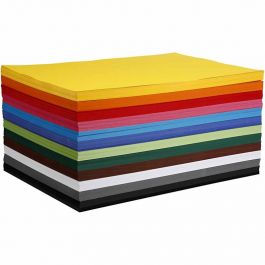 Coloured Card, assorted colours, A2, 420x600 mm, 180 g, 120 ass sheets/ 1 pack [HOB-214290]