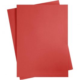 Card, red, A2, 420x600 mm, 180 g, 10 sheet/ 1 pack [HOB-21514]