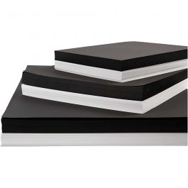Card, black, white, A2,A3,A4, 200+250 g, 600 ass sheets/ 1 pack [HOB-21656]