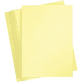 Card, light yellow, A4, 210x297 mm, 180 g, 100 sheet/ 1 pack [HOB-21711]