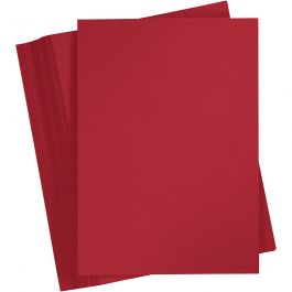 Card, christmas red, A4, 210x297 mm, 180 g, 100 sheet/ 1 pack [HOB-21715]