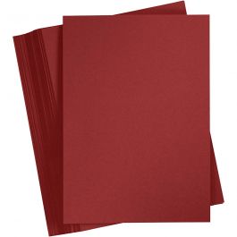 Card, dark red, A4, 210x297 mm, 180 g, 100 sheet/ 1 pack [HOB-21729]