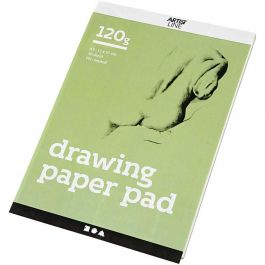 Drawing Paper Pad, white, A5, 148x210 mm, 120 g, 30 sheet/ 1 pc [HOB-22105]