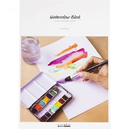 Watercolour block, white, A3, 297x420 mm, 180 g, 20 sheet/ 1 pc [HOB-22106]