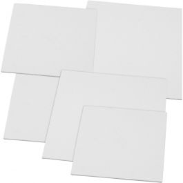 Canvas Panel, white, size 15x15+20x20 cm, thickness 3 mm, 280 g, 80 pc/ 1 pack [HOB-225039]