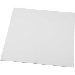 Canvas Panel, white, size 30x30 cm, thickness 3 mm, 280 g, 10 pc/ 1 pack [HOB-22510]