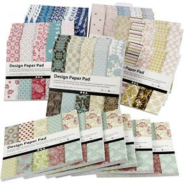 Design Paper Pad, assorted colours, 15,2x15,2 cm, 120 g, 6x10 pc/ 1 pack [HOB-22591]