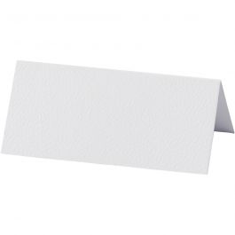 Table place cards, white, size 9x4 cm, 220 g, 20 pc/ 1 pack [HOB-228711]