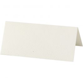 Table place cards, off-white, size 9x4 cm, 220 g, 20 pc/ 1 pack [HOB-228722]