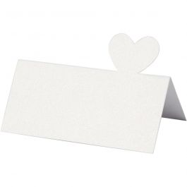 Place Cards, white, size 8x8,5 cm, 120 g, 20 pc/ 1 pack [HOB-23048]
