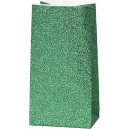 Paper Bag, green, H: 17 cm, size 6x9 cm, 150 g, 8 pc/ 1 pack [HOB-23138]