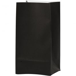 Paper Bag, black,  17 cm,  6x9 cm, 80 g, 10 pc/ 1 pack [HOB-23156]