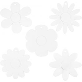 Flowers, white, D 20 cm, 400 g, 5x3 pc/ 1 pack [HOB-233130]
