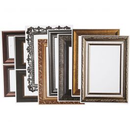 Frames, metallic colours, size 26,2x18,5 cm, 16 ass sheets/ 1 pack [HOB-23328]
