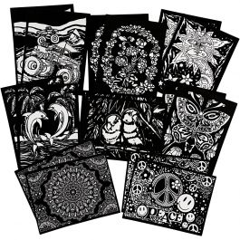 Velvet pictures, size 25x19 cm, 16 pc/ 1 pack [HOB-23351]