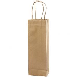 Paper Bag, brown, H: 36 cm, W: 13x8 cm, 125 g, 10 pc/ 1 pack [HOB-23370]