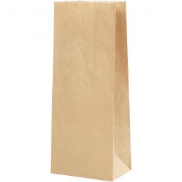 Paper Bag, brown, H: 22,5 cm, size 6,5x9 cm, 50 g, 100 pc/ 1 pack [HOB-23372]