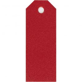 Manila tags, red, size 3x8 cm, 220 g, 20 pc/ 1 pack [HOB-234013]