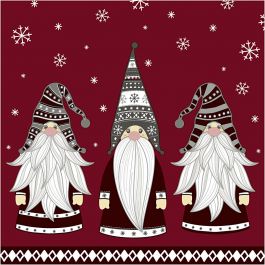 Table Napkins, Gnomes, size 33x33 cm, 20 pc/ 1 pack [HOB-234725]