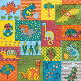 Table Napkins, Baby animals, size 33x33 cm, 20 pc/ 1 pack [HOB-23491]