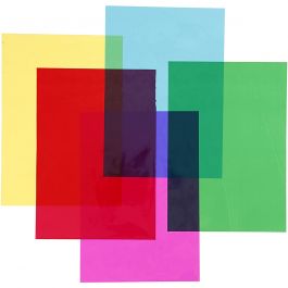 Cellophane, assorted colours, 210x297 mm, 5x20 sheet/ 1 pack [HOB-24000]