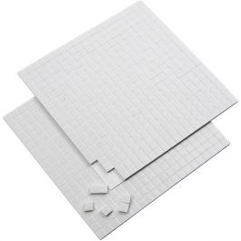 3D Foam Pads, white, 2x400 pc, size 5x5 mm, thickness 2 mm, 2 sheet/ 1 pack [HOB-24639]
