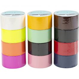 Duct Tape, assorted colours, W: 48 mm, 12x5 m/ 1 pack [HOB-24680]